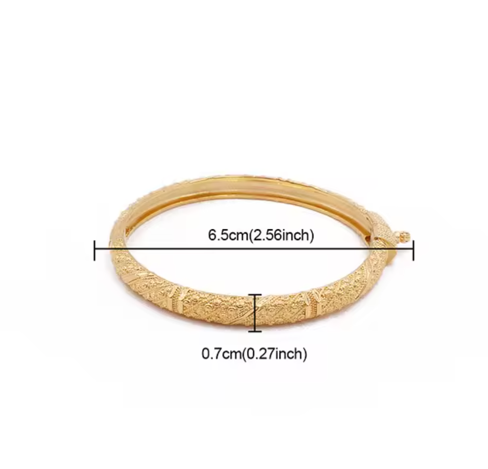Luxury 24K Gold Plated Bangles Bangles For Women