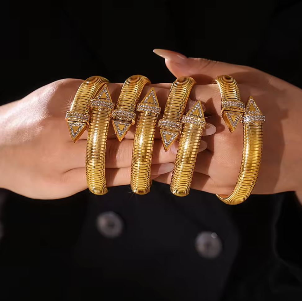 Modern Luxury Geometric Design Bracelets - 18k Gold plated