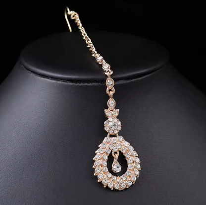 Baroque Crystal 3 Piece Bridal Earrings Necklace Jewelry Set