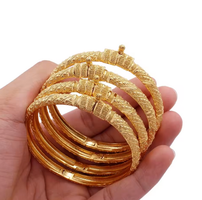 Luxury 24K Gold Plated Bangles Bangles For Women