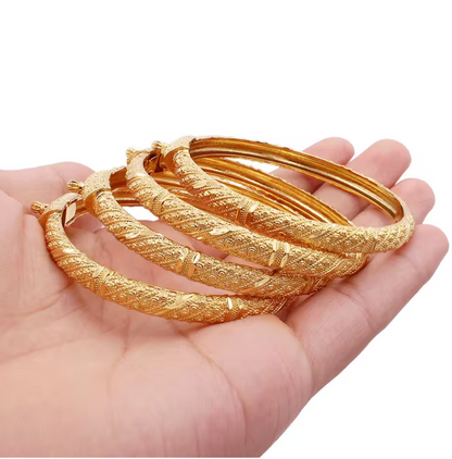 Luxury 24K Gold Plated Bangles Bangles For Women