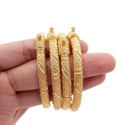 Luxury 24K Gold Plated Bangles Bangles For Women