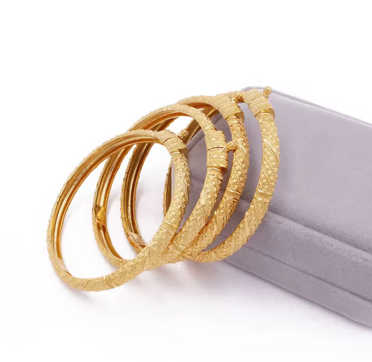 Luxury 24K Gold Plated Bangles Bangles For Women