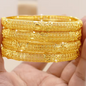 Trendy Charm Bangles For Women - 24K Gold-Plated