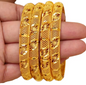Trendy Charm Bangles For Women - 24K Gold-Plated