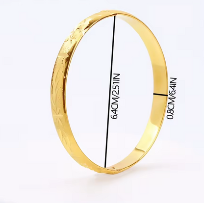 Trendy Charm Bangles For Women - 24K Gold-Plated