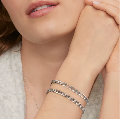 Miami Cuban Link Chain Bracelet for Men Women - 18K Real Gold Plated Stainless Jewelry