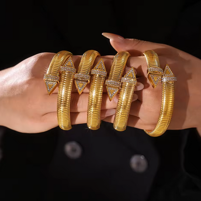 Modern Luxury Geometric Design Bracelets - 18k Gold plated
