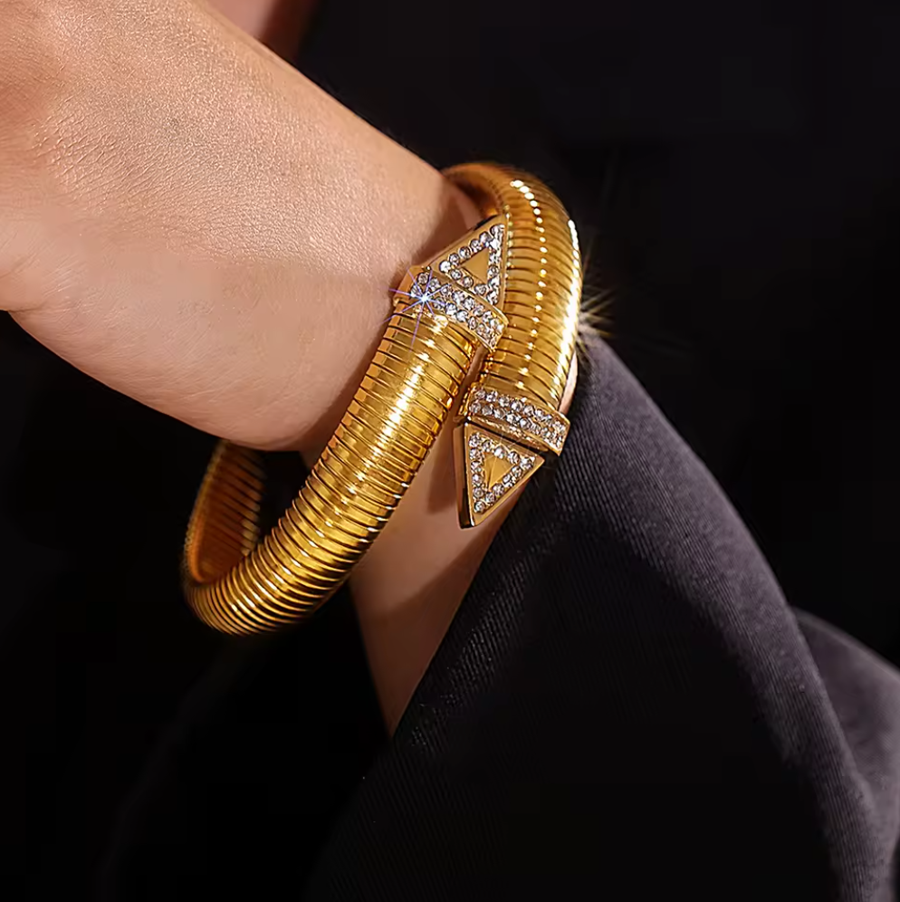 Modern Luxury Geometric Design Bracelets - 18k Gold plated