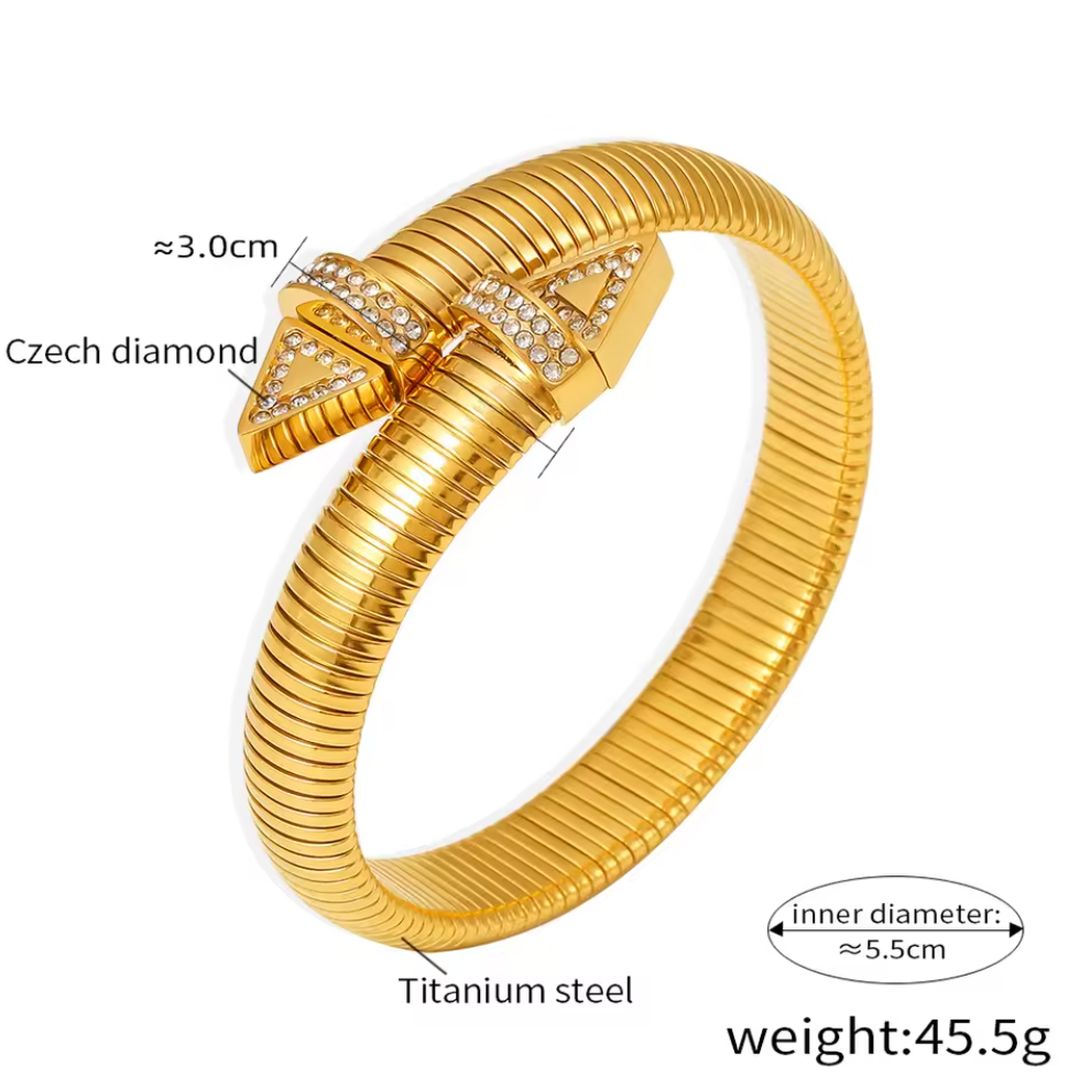 Modern Luxury Geometric Design Bracelets - 18k Gold plated