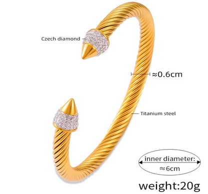 Modern Luxury Geometric Design Bracelets - 18k Gold plated