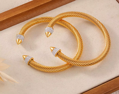 Modern Luxury Geometric Design Bracelets - 18k Gold plated