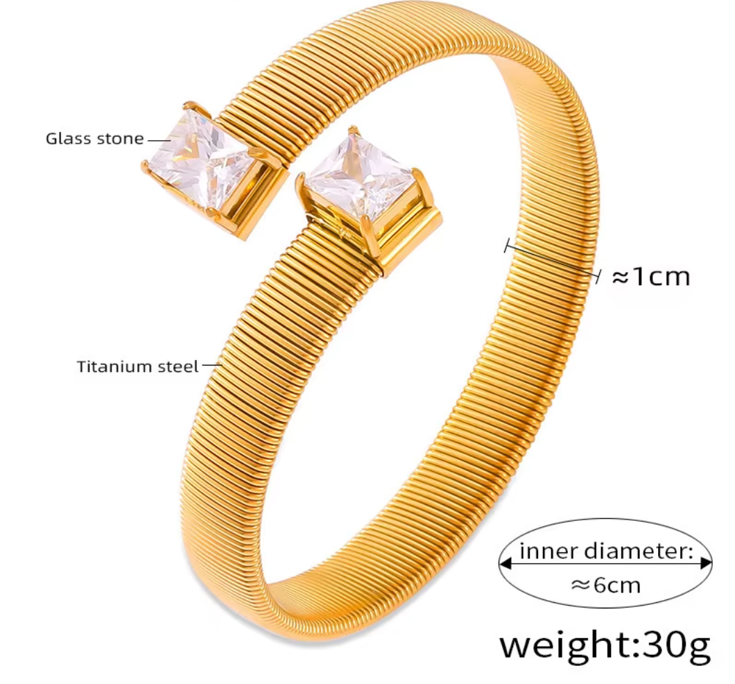 Modern Luxury Geometric Design Bracelets - 18k Gold plated