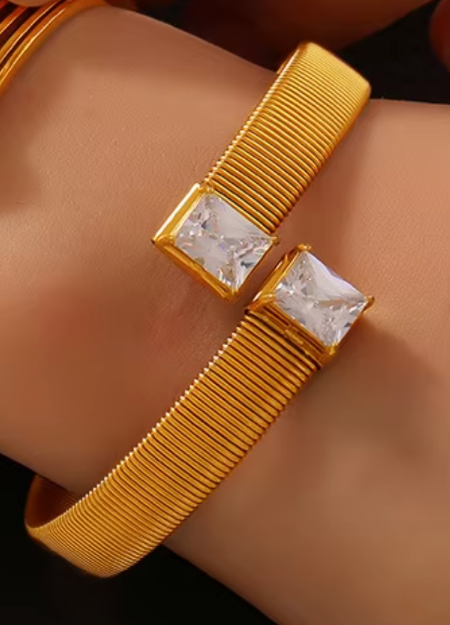 Modern Luxury Geometric Design Bracelets - 18k Gold plated