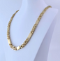 Men's Italian Figaro Chain Necklace Set - 18K Gold Plating Solid Stainless Steel