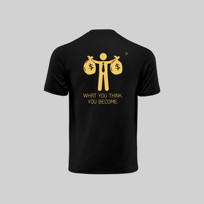 Dragonfli Abundance: Law of Attraction Money Attracting T-Shirt black